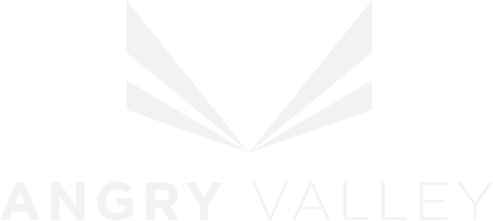 Angry Valley Logo in White 